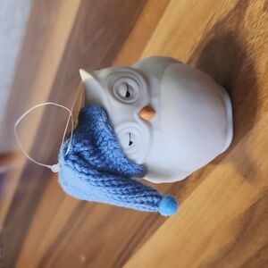 Department 56 Bisque Side Glance Owl with Knit Hat